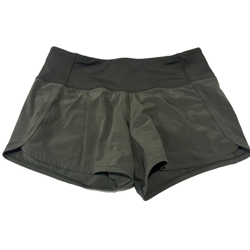 Lululemon Speed Up High Rise Lined Short 3" Olive Green Size 4 Small